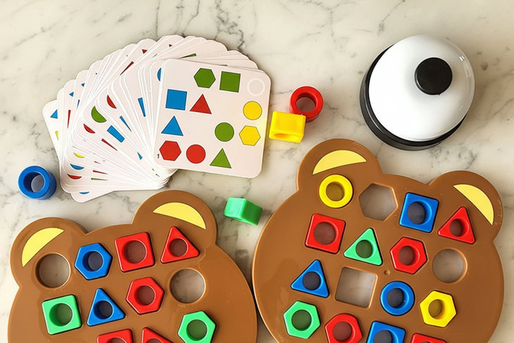 Montessori Shape Matching Puzzle – Boost Brain & Fine Motor Skills (Ages 2–5)