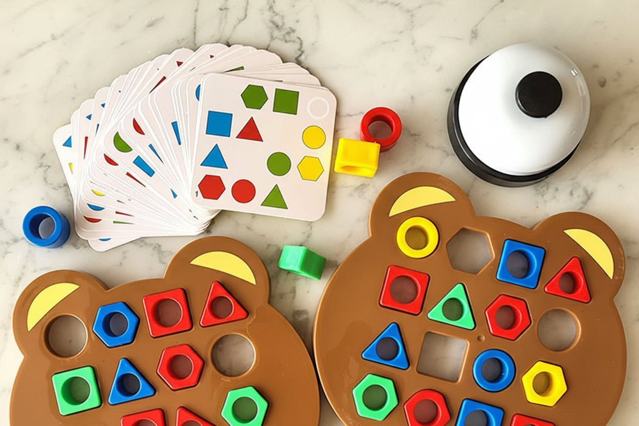 Montessori Shape Matching Puzzle – Boost Brain & Fine Motor Skills (Ages 2–5)