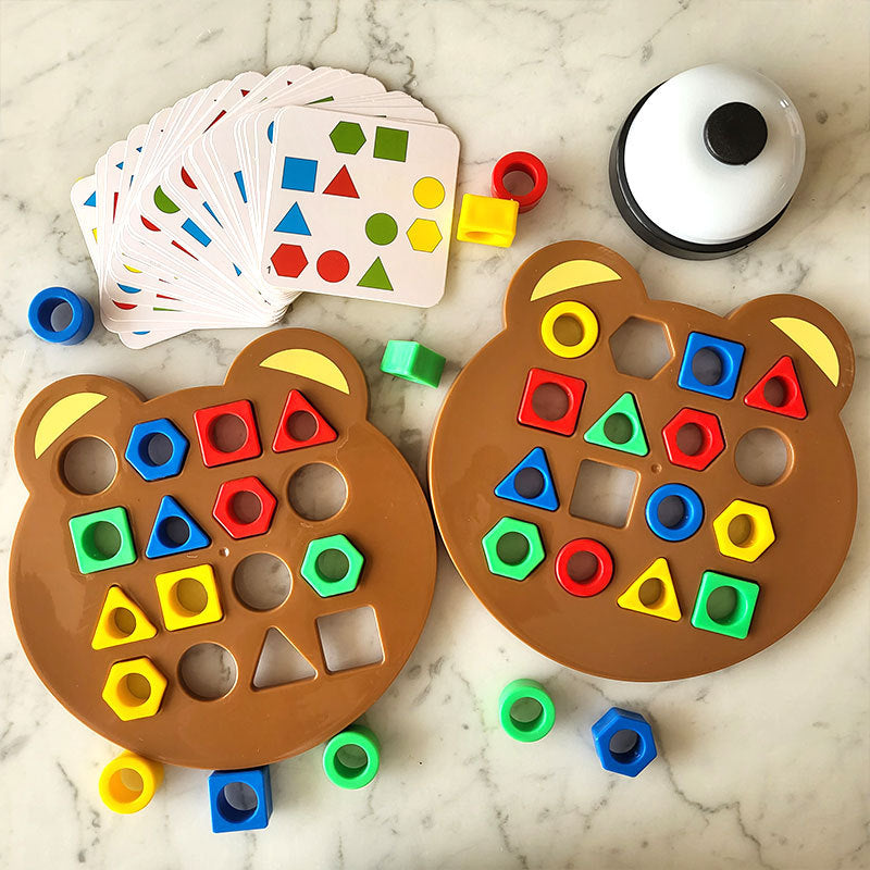 Montessori Shape Matching Puzzle – Boost Brain & Fine Motor Skills (Ages 2–5)