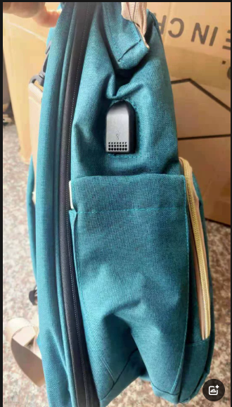 Diaper bag backpack — front view highlighting the spacious main compartment