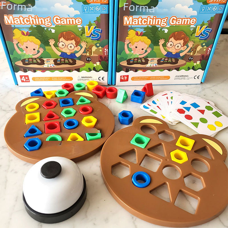 Montessori Shape Matching Puzzle – Boost Brain & Fine Motor Skills (Ages 2–5)
