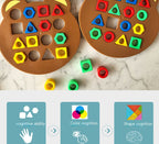 Montessori Shape Matching Puzzle – Boost Brain & Fine Motor Skills (Ages 2–5)
