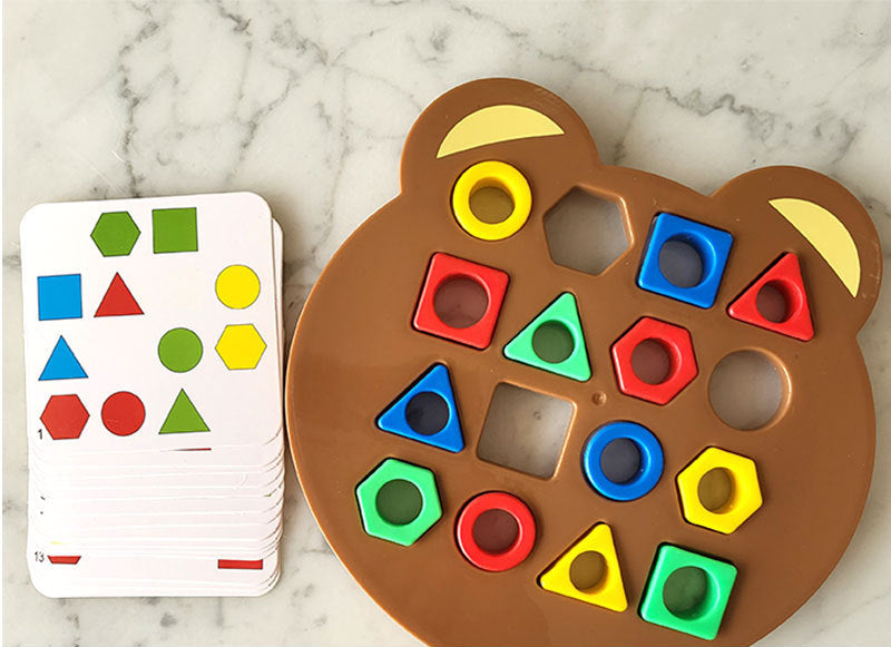 Montessori Shape Matching Puzzle – Boost Brain & Fine Motor Skills (Ages 2–5)
