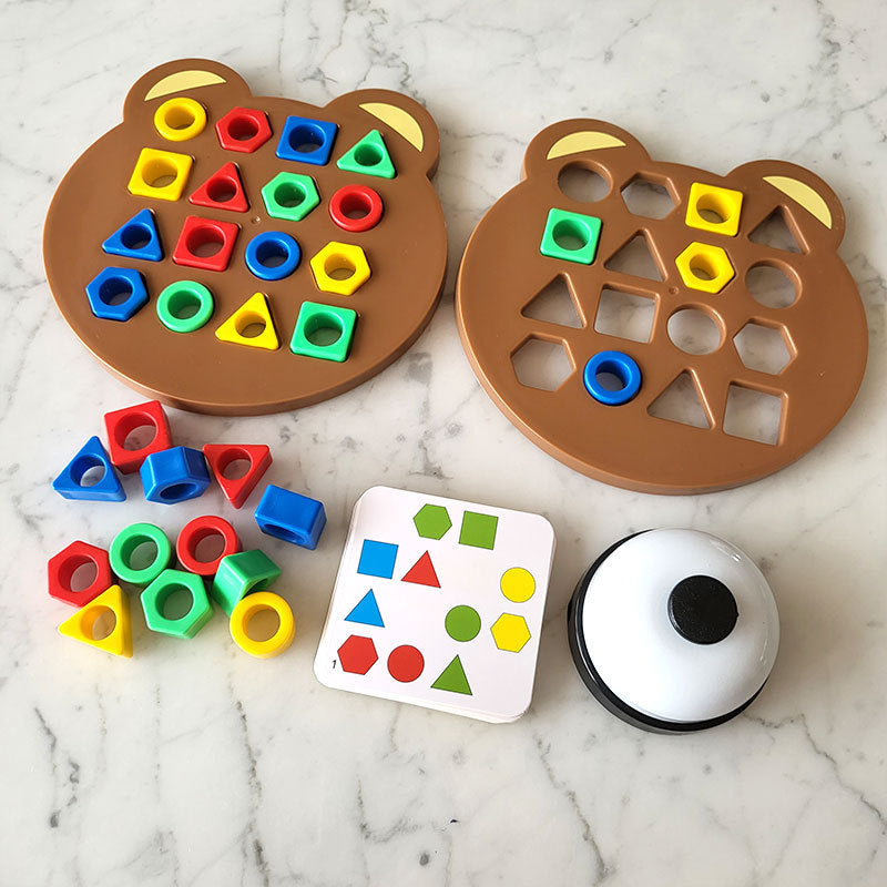 Montessori Shape Matching Puzzle – Boost Brain & Fine Motor Skills (Ages 2–5)