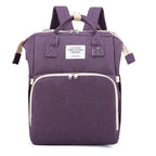Diaper bag backpack — back view with padded, adjustable shoulder straps