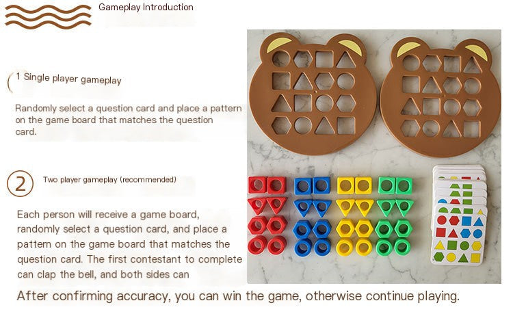 Montessori Shape Matching Puzzle – Boost Brain & Fine Motor Skills (Ages 2–5)